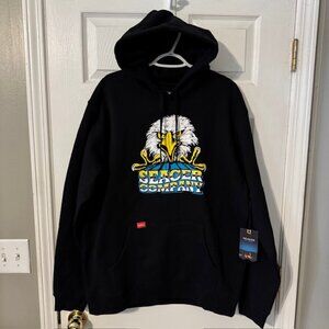 Seager Western Baldy Eagle Mid-Weight Hoodie Black Graphic Men Size 2XL XXL $75